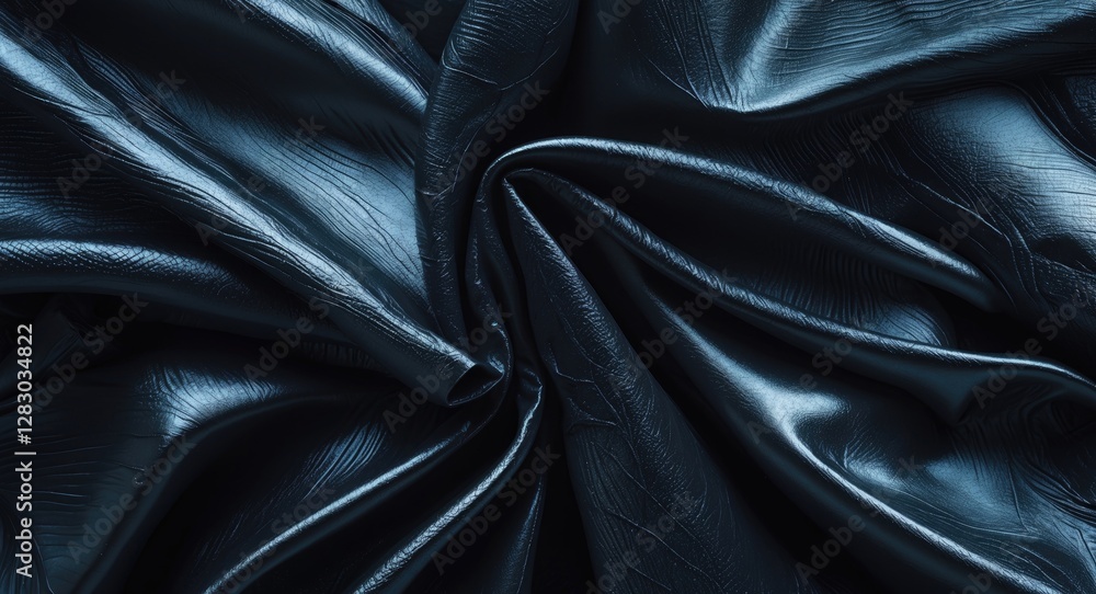 Leinwandbilder Closeup of luxurious black synthetic material texture ideal for backgrounds in design projects and creative applications