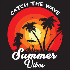 summer vibes t shirt design