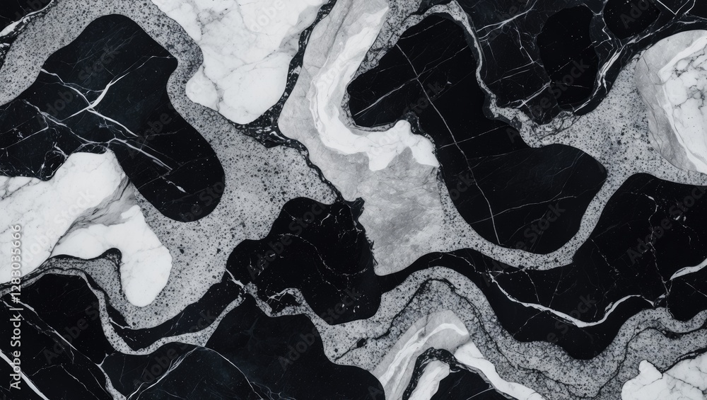 Poster abstract black and white marble texture background ideal for elegant design projects and contemporar