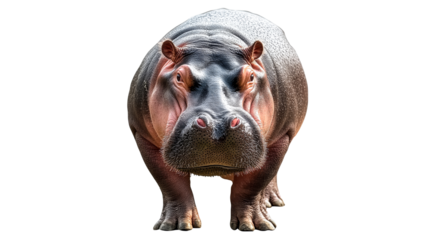 Hippo standing in a natural habitat at midday