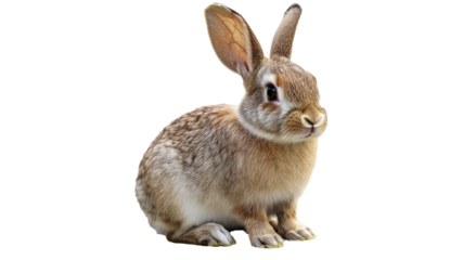 Cute rabbit resting quietly in a calm setting