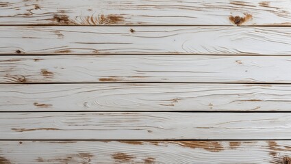 Fototapeta premium White rustic wooden floorboards with natural wood grain texture and weathered appearance