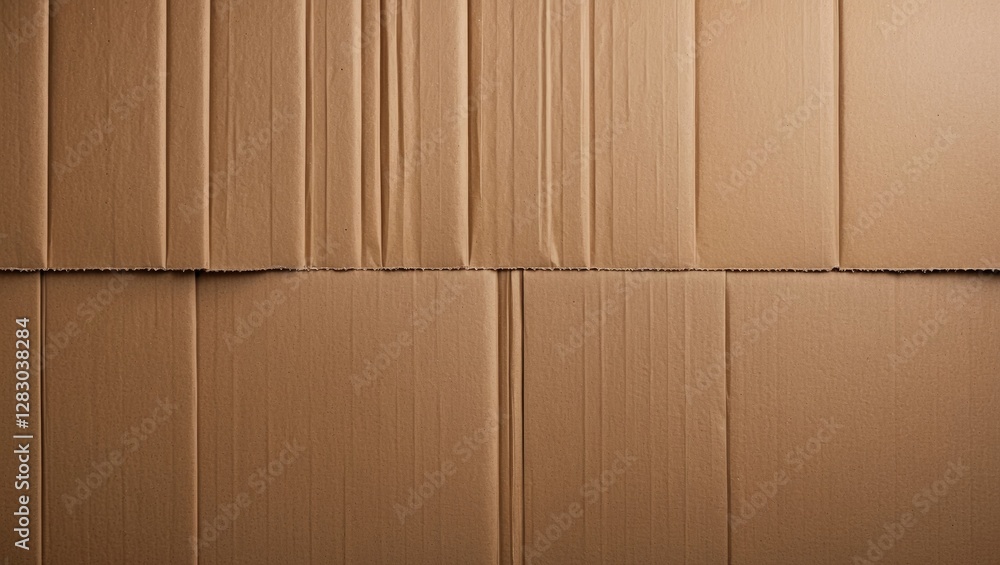 Aufkleber brown cardboard texture with vertical and horizontal lines and a smooth surface in a flat layout