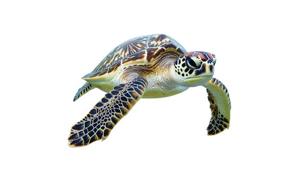 Sea turtle swimming gracefully in clear water