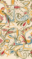 traditional Persian pattern, Islamic pattern, Indian pattern, textile pattern vector. Ethnic abstract ikat art. Aztec ornament print. geometric ethnic pattern seamless color oriental.