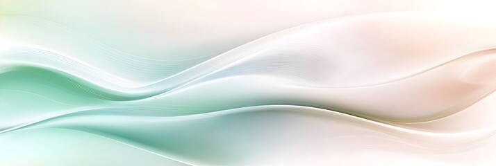 Obraz premium A wave of green and white color