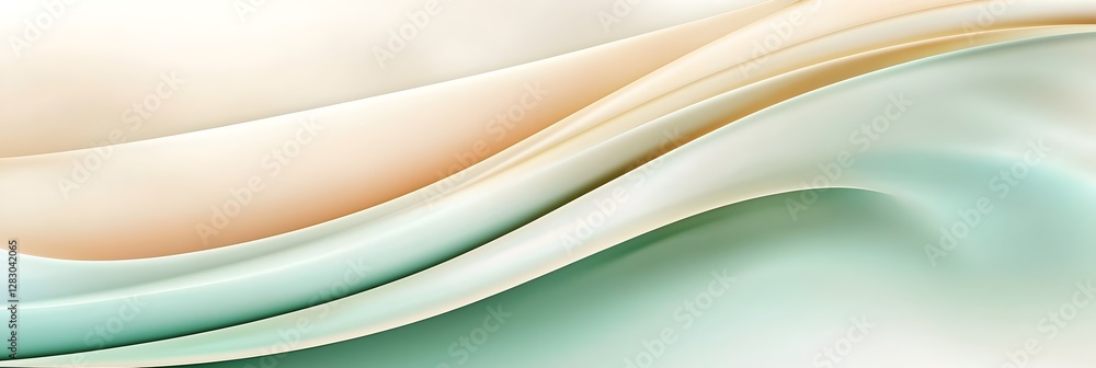 Poster a wave pattern with a green background