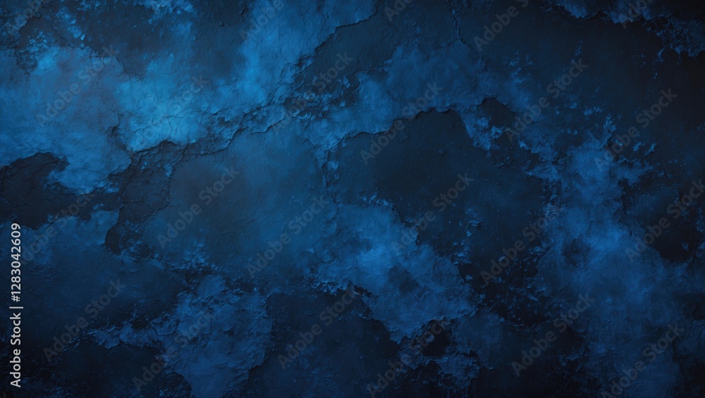 Poster dark blue textured abstract background with uneven surface patterns and shades of blue hues. ideal f