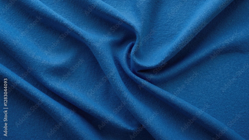 Poster textured blue fabric background ideal for design projects and textile showcasing with a smooth and v