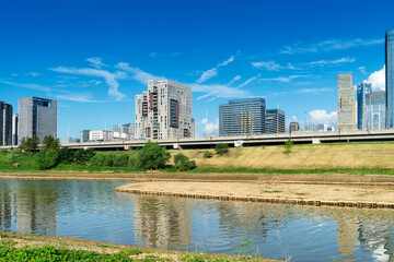 Lakeside modern office building in China