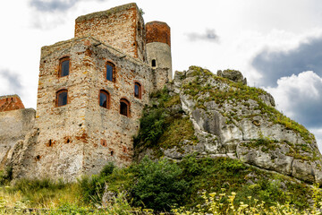 The castle in Olsztyn after reconstruction, renovation of the castle ruins, the Eagles' Nests...