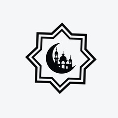 Islamic mosque logo vector