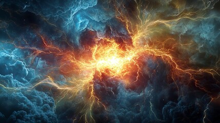 Electricity in the form of a bright, superheated discharge that occurs in the atmosphere, often accompanying thunder and storms.