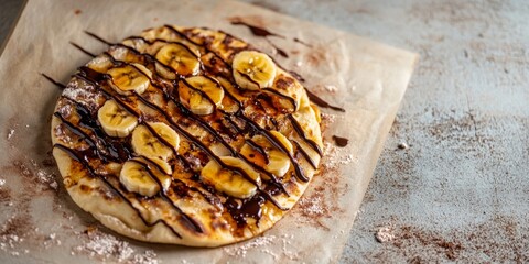 Gourmet Roti with Peanut Butter, Banana, and Caramelized Topping