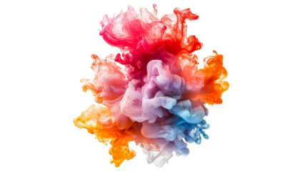 Colorful abstract swirl of smoke in vibrant hues
