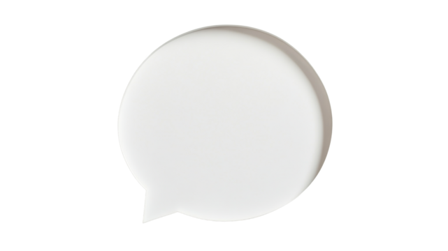 Empty speech bubble used for design purposes