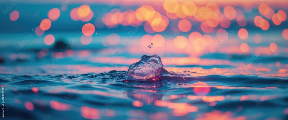 Aufkleber serene ocean water bokeh with soft colors creating a tranquil atmosphere ideal for backgrounds and r