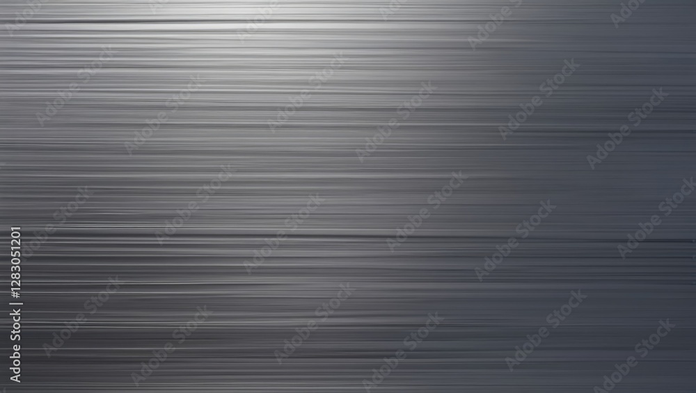 Poster metallic brushed texture background with horizontal lines in shades of gray and silver for abstract 