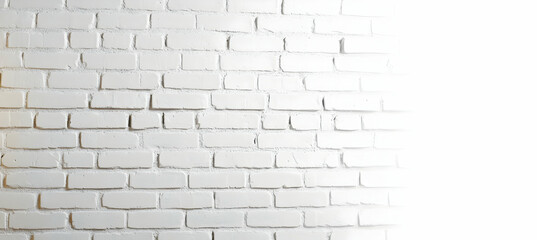 Fototapeta premium White brick wall texture background, perfect for design projects needing a clean, minimalist aesthetic. Ideal for websites, presentations, and more