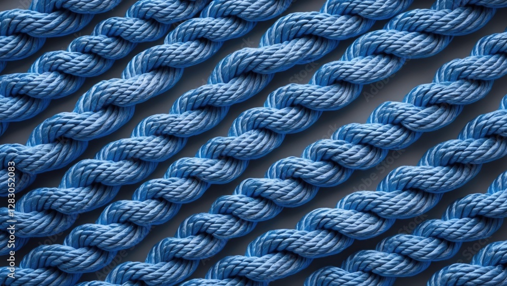 Poster blue braided rope texture for hammock background creating a soothing and relaxing atmosphere suitabl