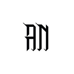 AN monogram logo design letter text name symbol monochrome logotype alphabet character simple logo