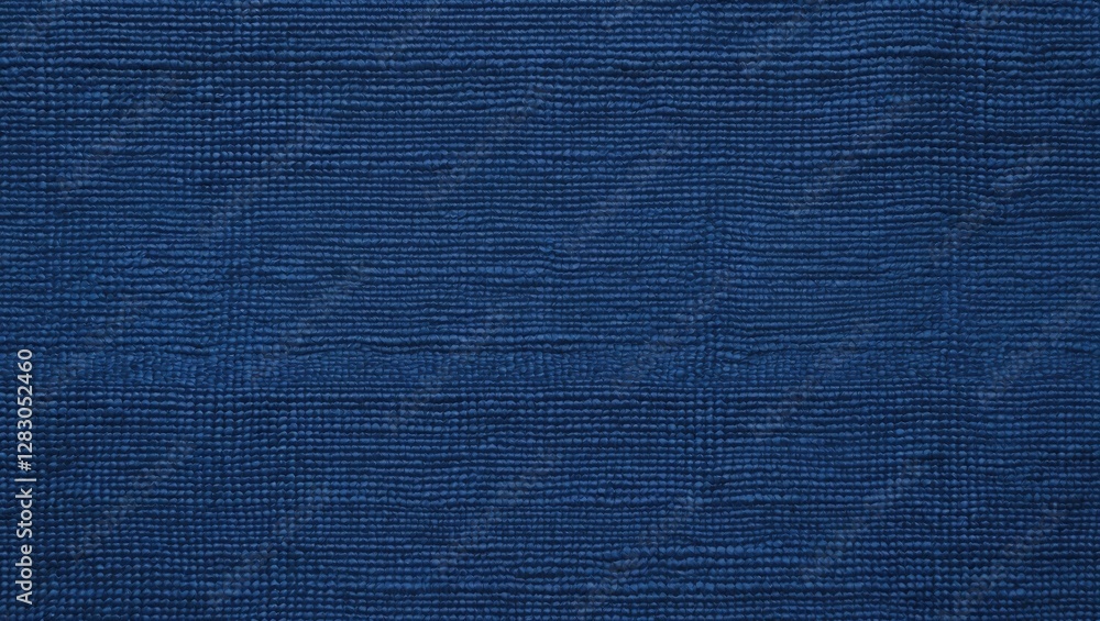 Poster dark blue textured fabric background with a subtle woven pattern for design and textile applications