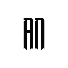 AN monogram logo design letter text name symbol monochrome logotype alphabet character simple logo