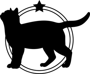 Cat silhouette, Cat, Cat breeds, logo, vector, silhouette, i love my dog, animal, illustration, icon, sign, design, black, symbol, pet, love