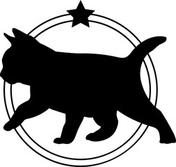 Cat silhouette, Cat, Cat breeds, logo, vector, silhouette, i love my dog, animal, illustration, icon, sign, design, black, symbol, pet, love