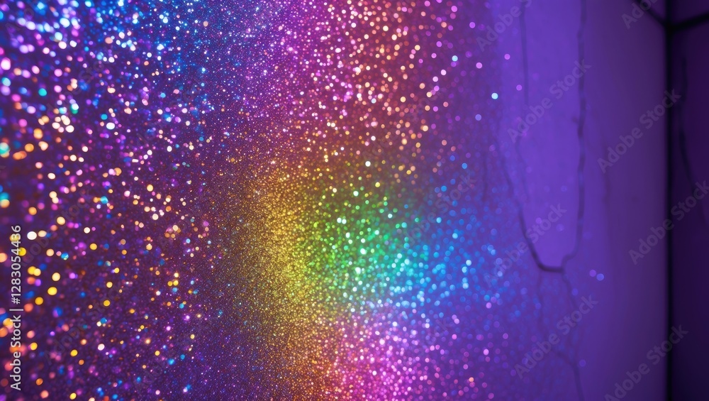 Poster colorful glitter background with shimmering rainbow hues on a textured surface creating a vibrant ab
