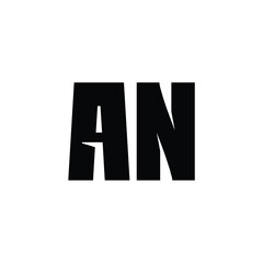 Fototapeta premium AN monogram logo design letter text name symbol monochrome logotype alphabet character simple logo