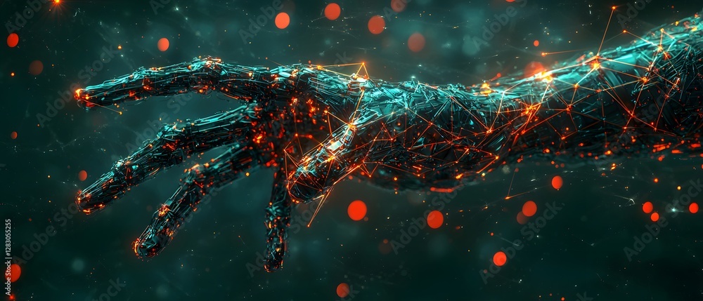 Poster ai-driven robotic precision a conceptual exploration of technology's future digital realm abstract a
