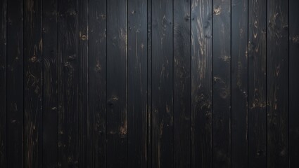 Fototapeta premium Dark black wooden texture background suitable for wallpaper and decorative design projects showcasing a sleek and elegant aesthetic.