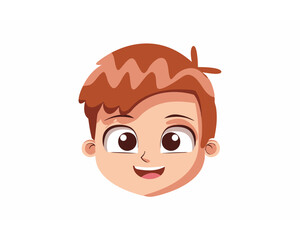 Cartoon baby Head Illustration