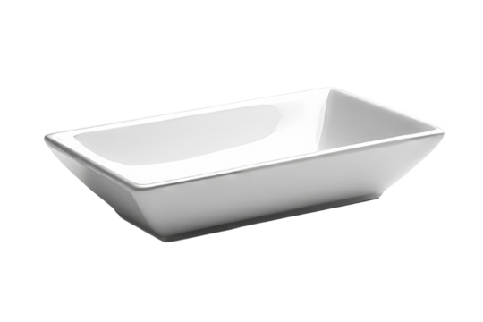 Modern white ceramic serving bowl