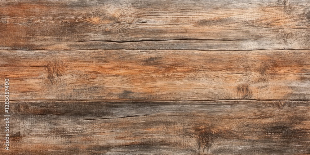 Poster Rustic wood texture featuring varied brown tones with weathered planks creating a warm, earthy backdrop ideal for design projects showcasing rustic charm