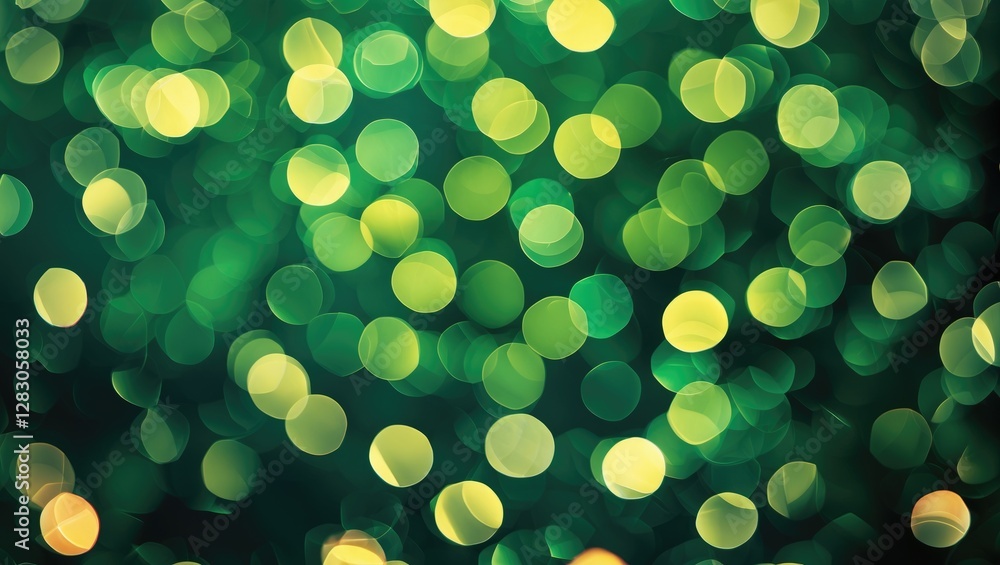 Poster green bokeh lights texture background with soft focus and shimmering illumination ideal for festive 