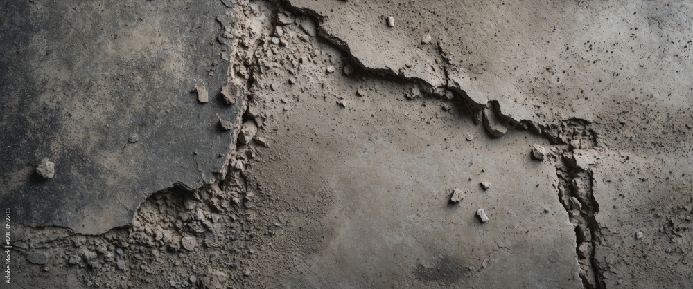 Poster textured grunge cement surface with cracks and rough patches suitable for backgrounds and industrial