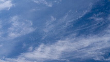 Thin clouds in the blue sky