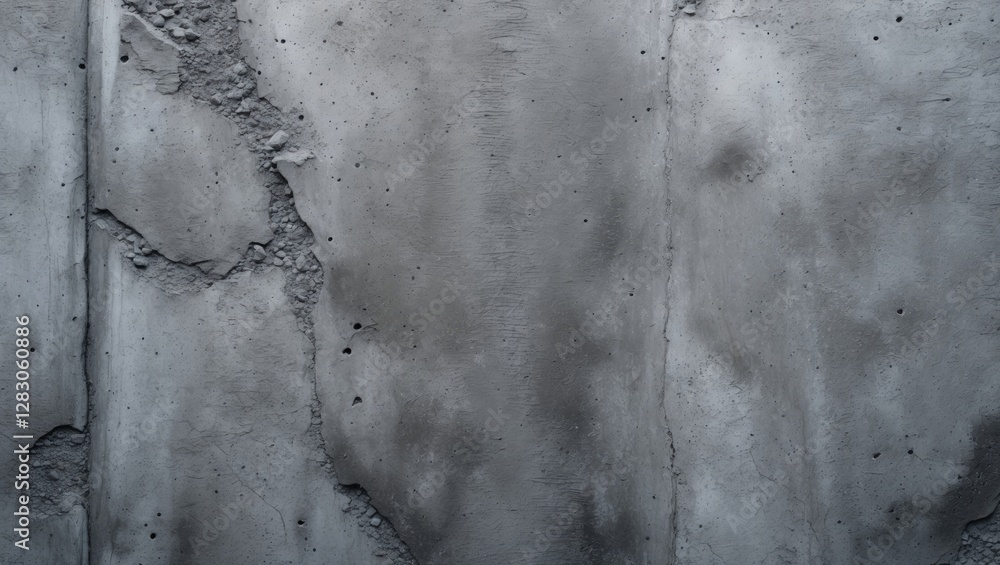 Poster gray concrete wall texture with rough surfaces and cracks ideal for backgrounds and overlays featuri