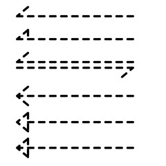 矢印　破線　黒