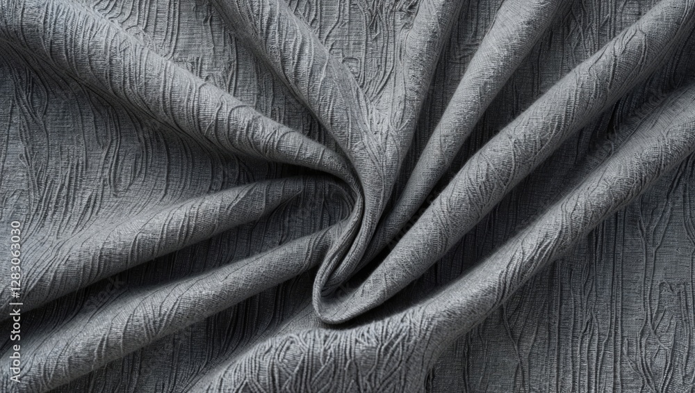 Poster textured grey fabric background with intricate patterns suitable for design and textile applications