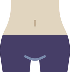 Waist Female Filled Line Icon