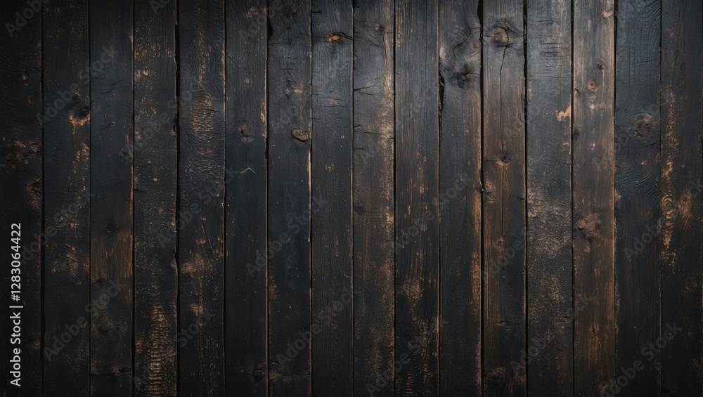 Poster dark textured wooden background with a grunge finish perfect for rustic themes and design projects. 
