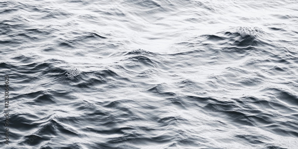 Poster calm gray ocean waves texture with gentle ripples and soft highlights capturing the peaceful essence