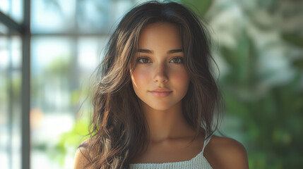Fototapeta premium Close up photo of a beautiful blonde portrait