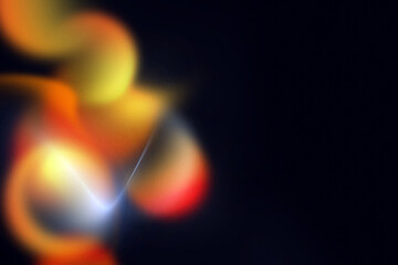 Abstract modern geometric circle gradient blurred colorful neon color flow trendy hologram on dark background effect graphic futuristic design for pattern banner web technology digital backdrop poster