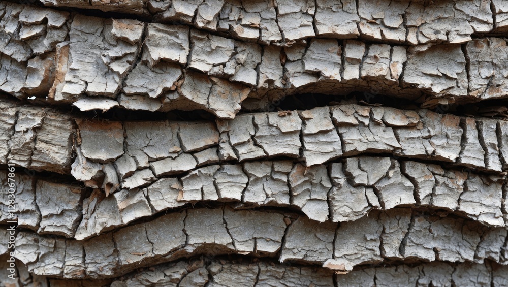Aufkleber Detailed closeup of textured tree bark showcasing natural patterns and rugged surface characteristics suitable for artistic and nature projects