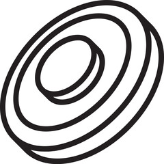 Barbell Iron Plate Outline Icon