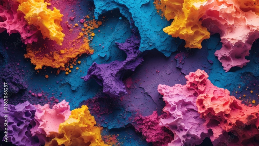 Aufkleber Vibrant abstract background with colorful textured layers ideal for creative projects and text overlays in a bold and dynamic style.